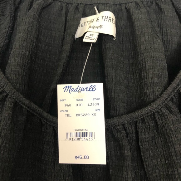 NWT Madewell Texture And Thread Peasant Top XS - Picture 4 of 5